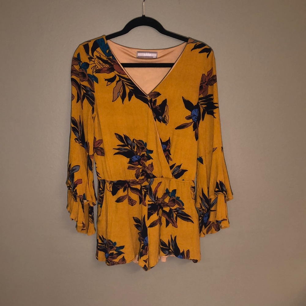 Fall floral Romper